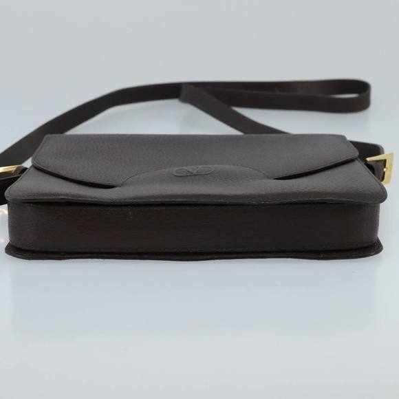 VALENTINO Shoulder Bag Leather Brown Gold Auth ar12877 - Picture 5 of 16